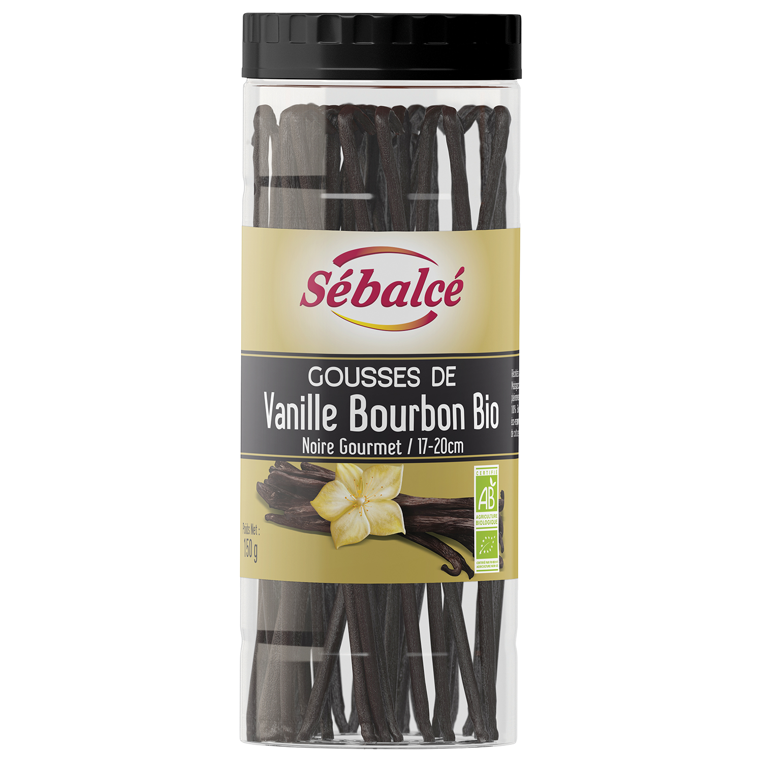 Gousse de Vanille Bourbon Bio Noire Gourmet 17-20 cm - Condifa