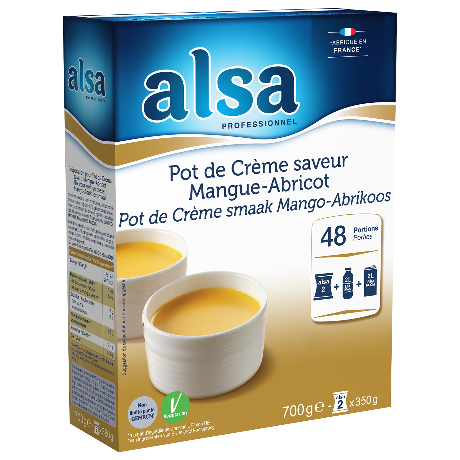 Pot de Crème saveur Mangue/Abricot
