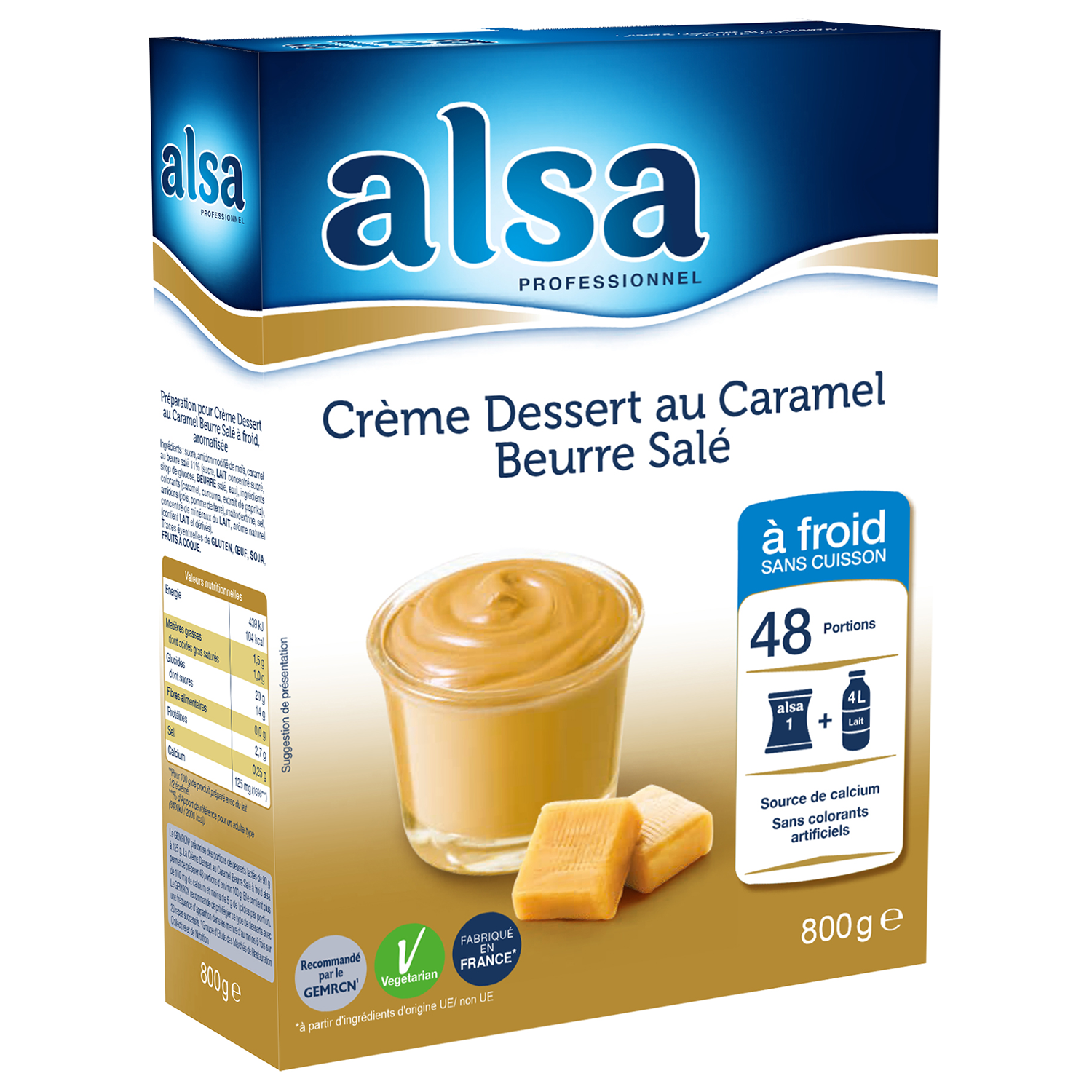 Crème dessert au Caramel Beurre Salé à froid