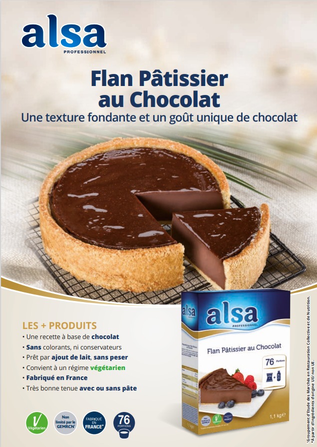 Argumentaire Flan Pâtissier au Chocolat alsa Professionnel