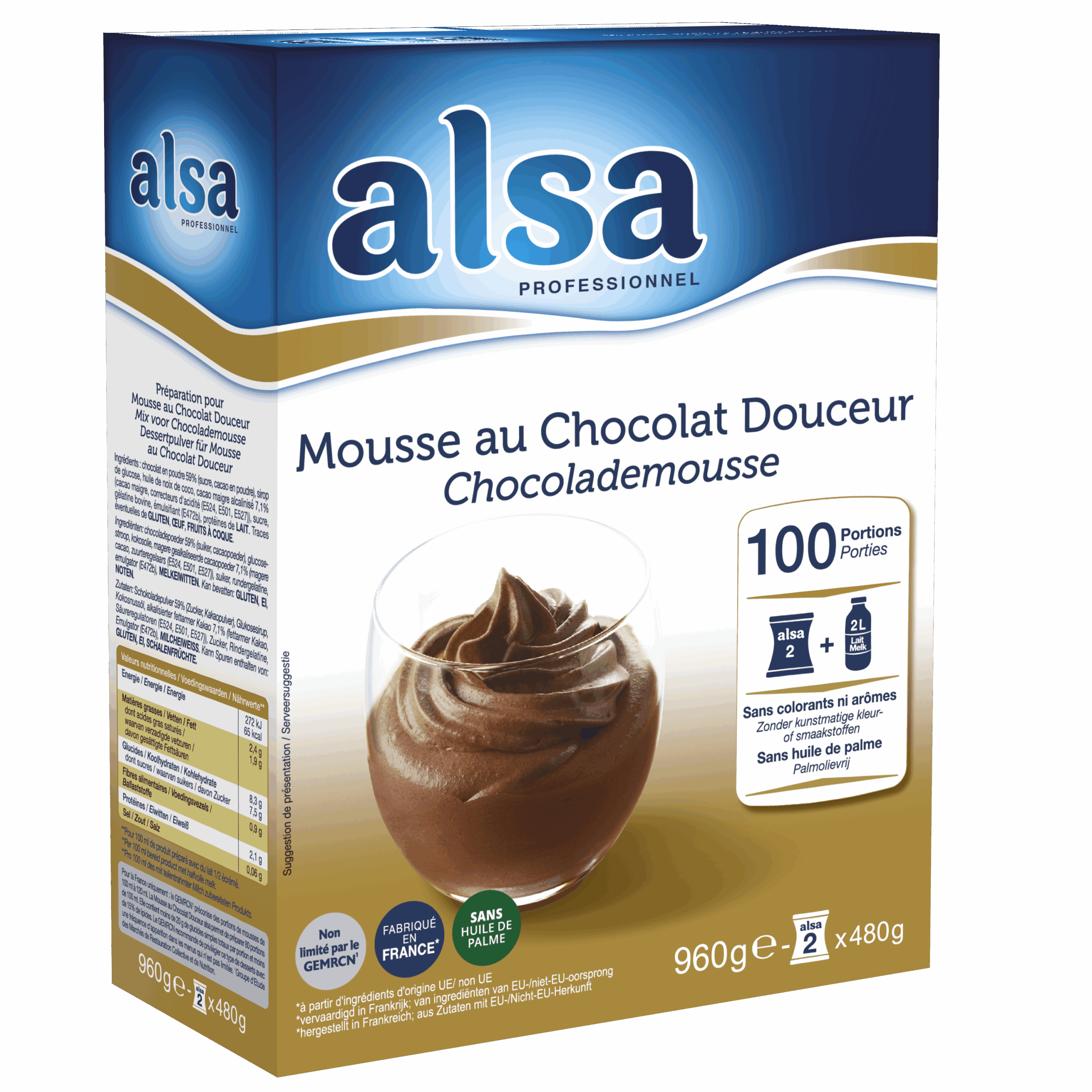 Mousse au Chocolat Douceur - alsa Professionnel