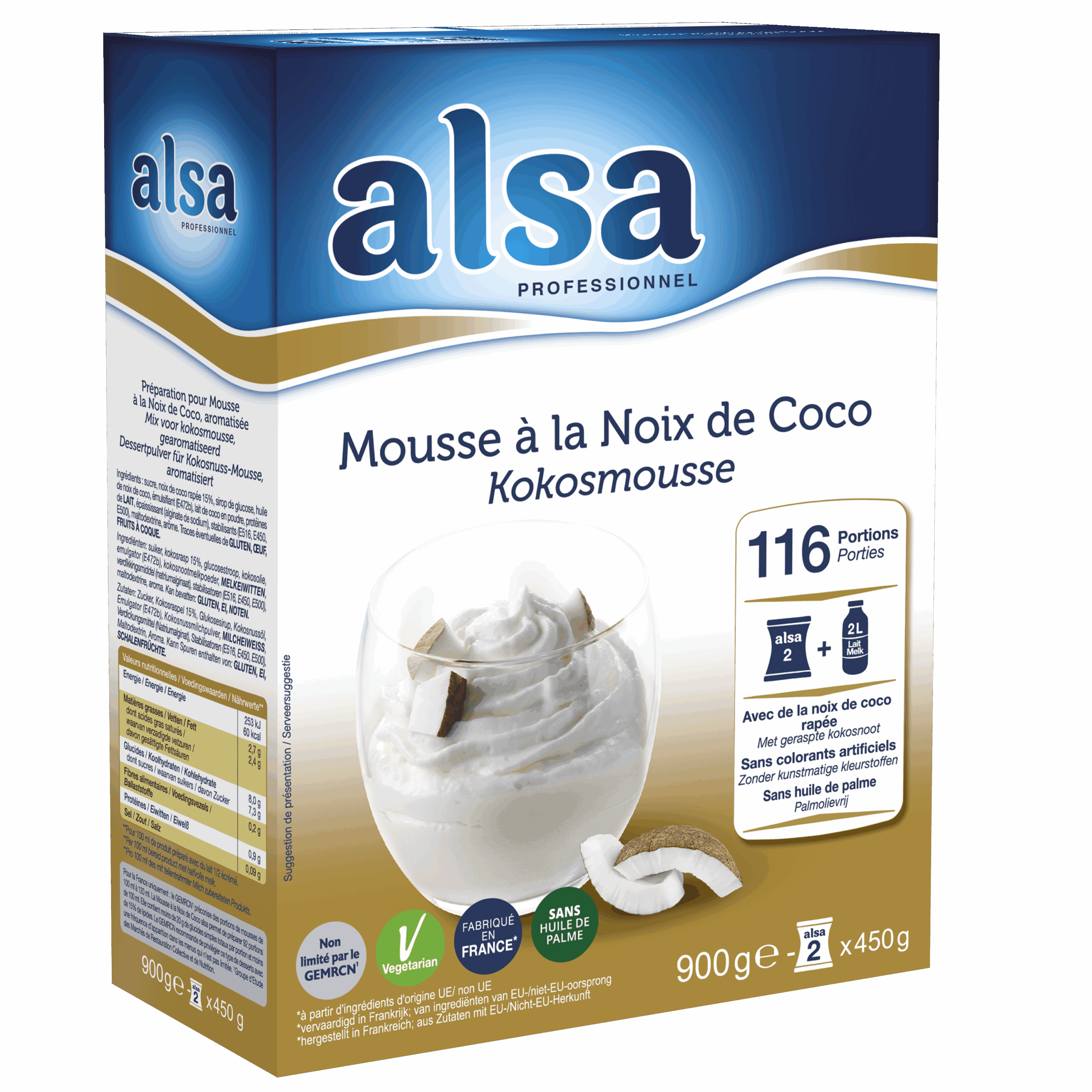 Mousse à la Noix de Coco alsa Professionnel