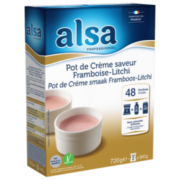 Pot de Crème saveur Framboise/Litchi - alsa Professionnel
