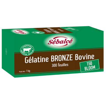 Gélatine Bronze Bovine 300 feuilles Sébalcé