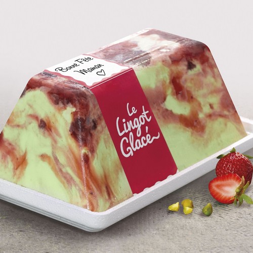 Lingot glacé fraise pistache - cresco - Condifa