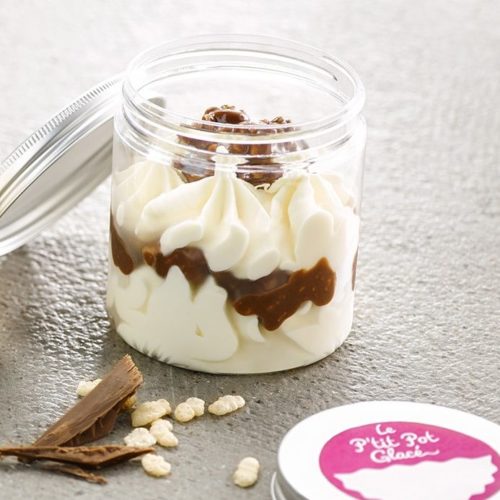 Recette de p'tits pots glacés chocolat blanc chocomilky - Condifa